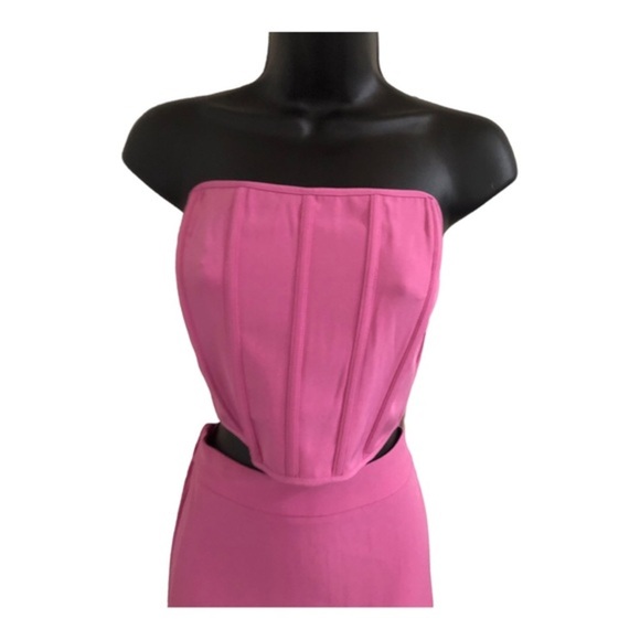 Sincerely Jules pink strapless bustier top & midi skirt set size small brand new - Picture 8 of 12